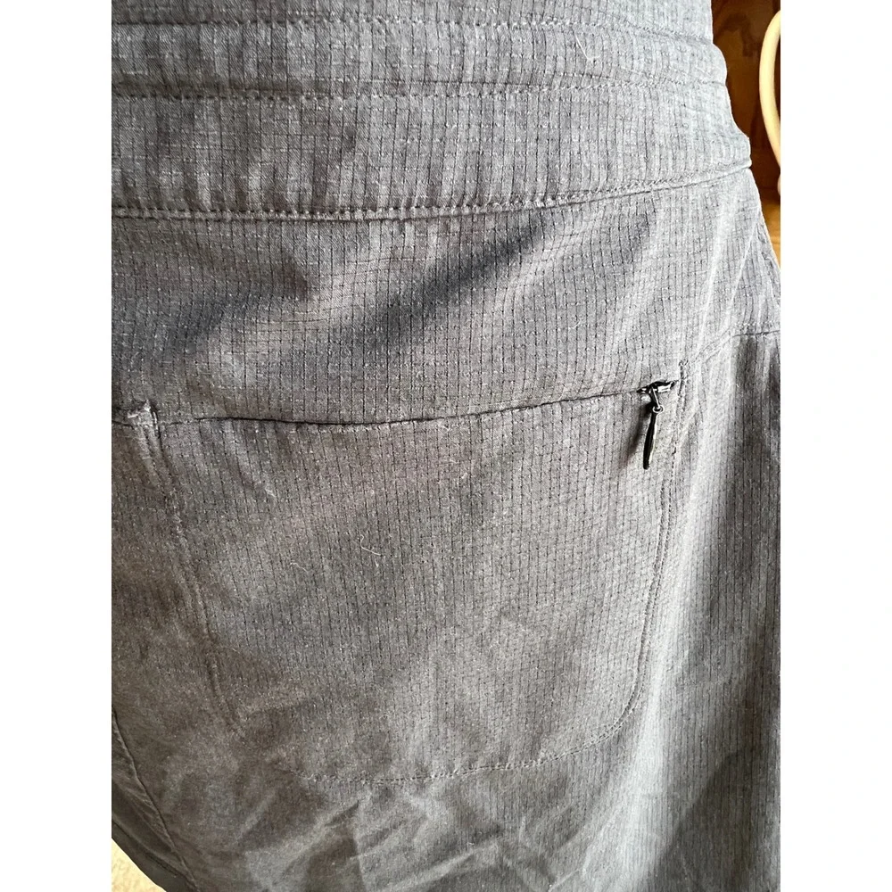 Prana Halle Skort Womens 8 Black Ripstop Hiking Golf Athletic Skirt Shorts
